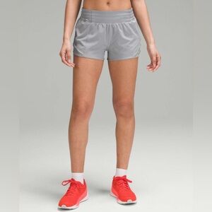LULULEMON HOTTY HOT HIGH-RISE LINED SHORT 2.5" IN RHINO GREY